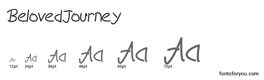 Größen der Schriftart BelovedJourney