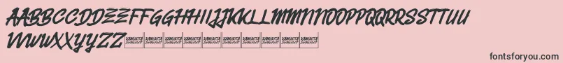 Belvanademo Font – Black Fonts on Pink Background