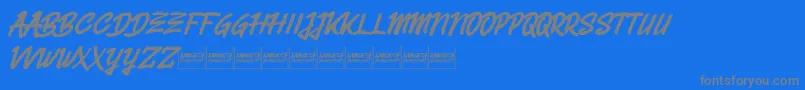 Belvanademo Font – Gray Fonts on Blue Background