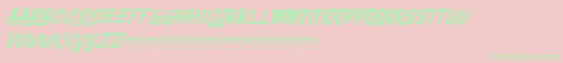 Belvanademo Font – Green Fonts on Pink Background