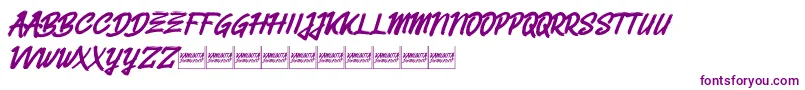 Belvanademo Font – Purple Fonts on White Background