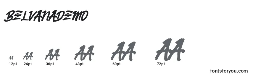 Belvanademo Font Sizes