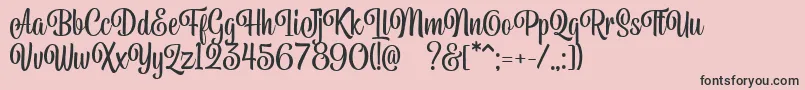 Belymon Script DEMO Font – Black Fonts on Pink Background