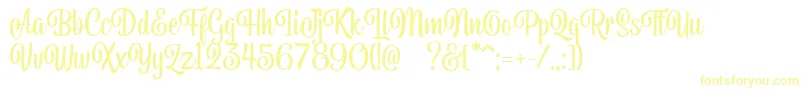 Belymon Script DEMO Font – Yellow Fonts on White Background