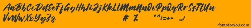 Belynda Font – Black Fonts on Orange Background