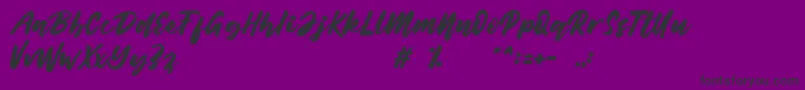 Belynda-Schriftart – Schwarze Schriften auf violettem Hintergrund