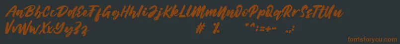 Belynda Font – Brown Fonts on Black Background
