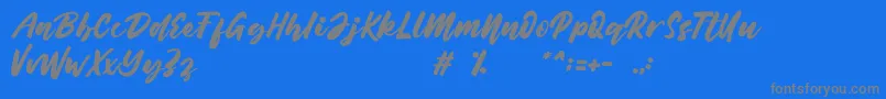 Belynda Font – Gray Fonts on Blue Background
