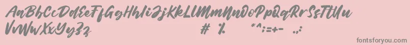 Belynda Font – Gray Fonts on Pink Background