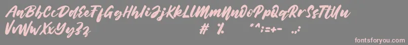 Belynda Font – Pink Fonts on Gray Background