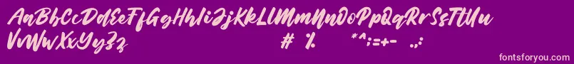 Belynda Font – Pink Fonts on Purple Background