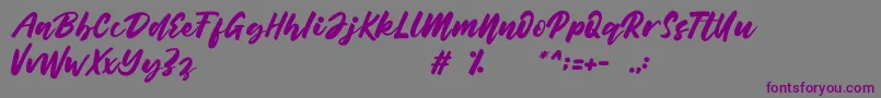 Belynda Font – Purple Fonts on Gray Background