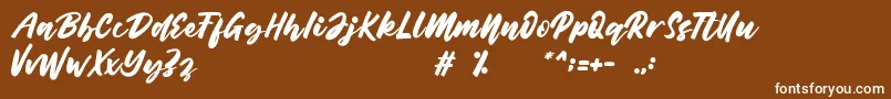 Belynda Font – White Fonts on Brown Background