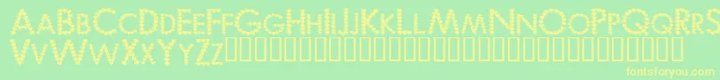 BEMYV    Font – Yellow Fonts on Green Background