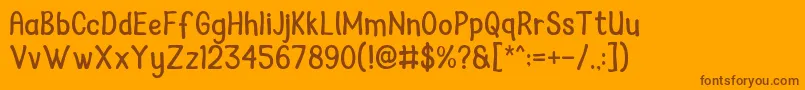 Bencoleng Font – Brown Fonts on Orange Background