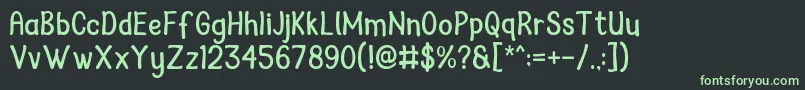 Bencoleng-fontti – vihreät fontit mustalla taustalla