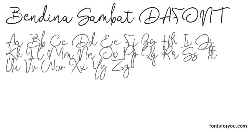 Шрифт Bendina Sambat DAFONT – алфавит, цифры, специальные символы