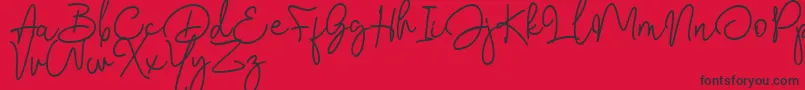 Bendina Sambat DAFONT Font – Black Fonts on Red Background