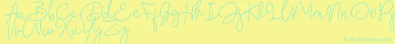 Police Bendina Sambat DAFONT – polices vertes sur fond jaune