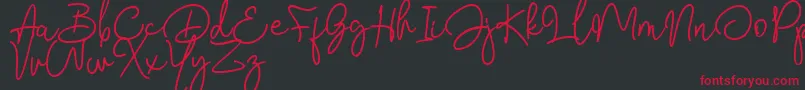 Bendina Sambat DAFONT Font – Red Fonts on Black Background