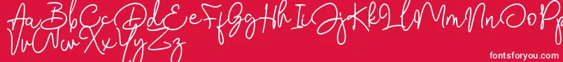 Bendina Sambat DAFONT Font – White Fonts on Red Background