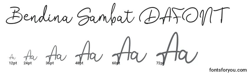 Размеры шрифта Bendina Sambat DAFONT
