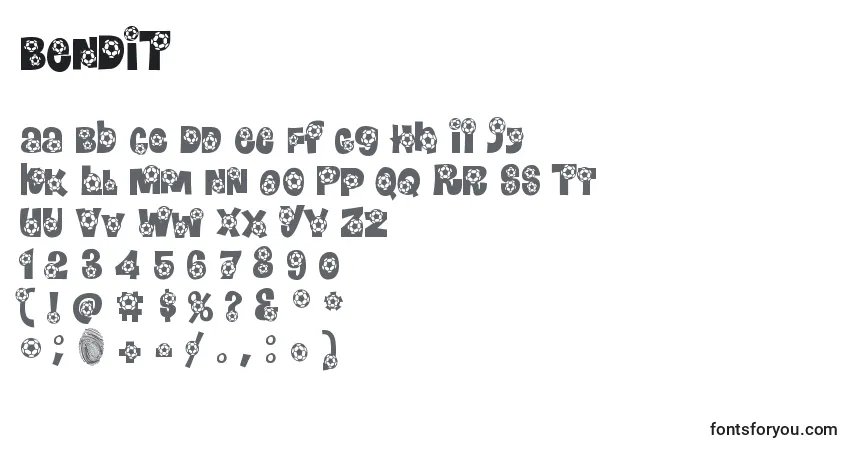 Schriftart BENDIT   (121076) – Alphabet, Zahlen, spezielle Symbole