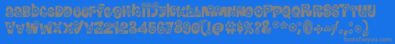 Fonte BENDIT   – fontes cinzas em um fundo azul