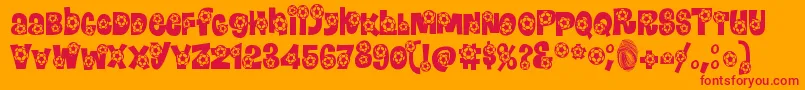 BENDIT   Font – Red Fonts on Orange Background