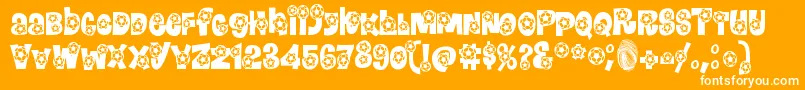 BENDIT  -Schriftart – Weiße Schriften auf orangefarbenem Hintergrund