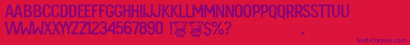 Benedicto Font – Purple Fonts on Red Background