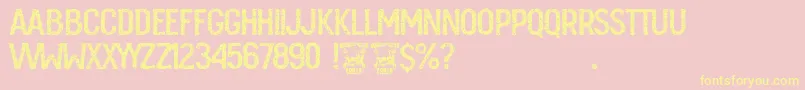 Benedicto Font – Yellow Fonts on Pink Background