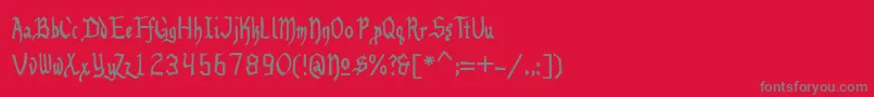 beneg    Font – Gray Fonts on Red Background