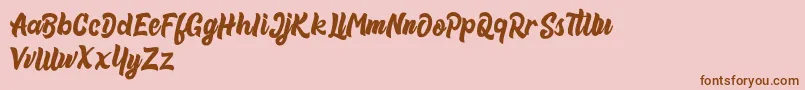 beneth FREE-Schriftart – Braune Schriften auf rosa Hintergrund