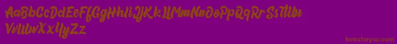 beneth FREE Font – Brown Fonts on Purple Background