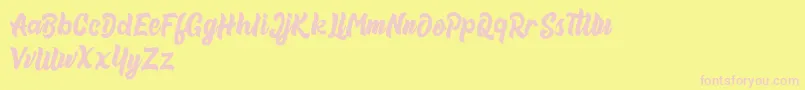 beneth FREE Font – Pink Fonts on Yellow Background