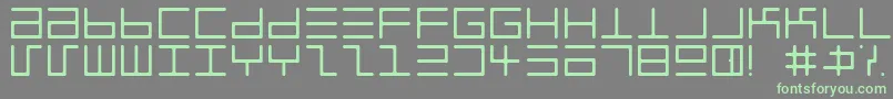 フォントEppyerlr – 灰色の背景に緑のフォント