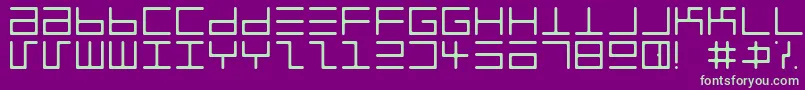 Eppyerlr-fontti – vihreät fontit violetilla taustalla
