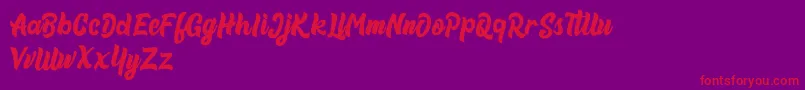 beneth FREE Font – Red Fonts on Purple Background