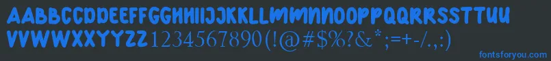 BENITO Font – Blue Fonts on Black Background