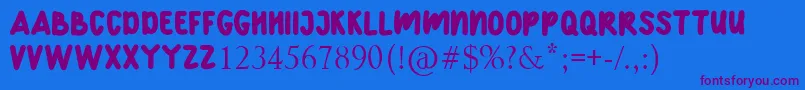 BENITO Font – Purple Fonts on Blue Background
