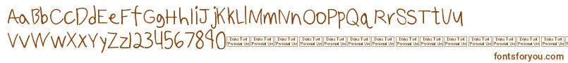Шрифт Benjammin Demo – коричневые шрифты на белом фоне