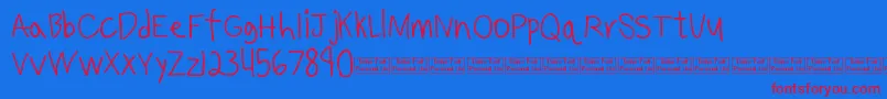 Benjammin Demo Font – Red Fonts on Blue Background