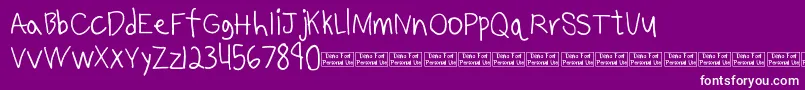 Benjammin Demo Font – White Fonts on Purple Background