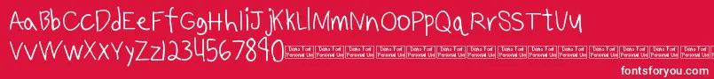 Benjammin Demo Font – White Fonts on Red Background