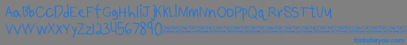 Benjammin Demo Font – Blue Fonts on Gray Background