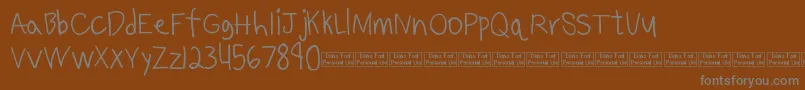 Шрифт Benjammin Demo – серые шрифты на коричневом фоне