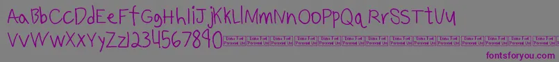 Benjammin Demo Font – Purple Fonts on Gray Background