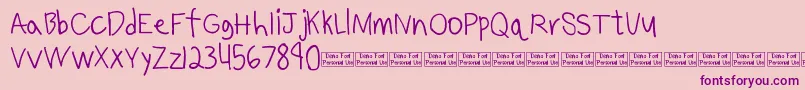 Benjammin Demo Font – Purple Fonts on Pink Background