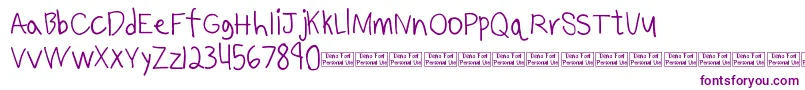 Benjammin Demo Font – Purple Fonts on White Background